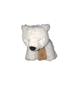 Eco-Friendly White Plush Polar Bear Stuffed Animal